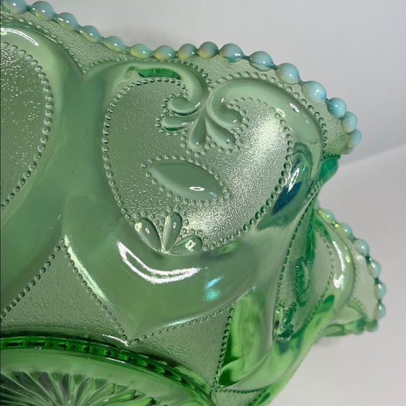 💚 Northwood Glass Co. early 1900s, in their “Scroll with Beads” pattern - Picture 7 of 17